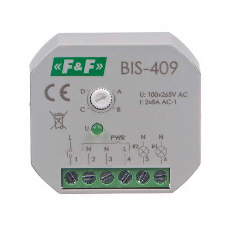 Świecznikowy przekaźnik bistabilny BIS-409 sekwencyjny