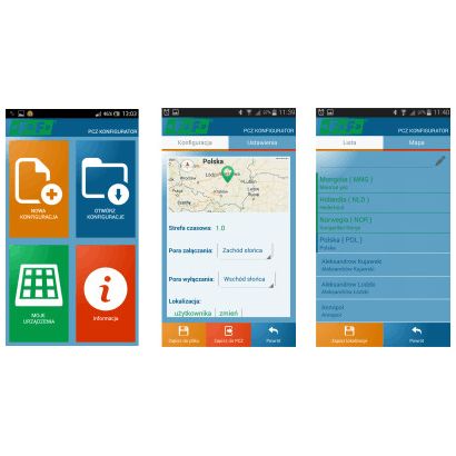 Aplikacja programowania zegarów PCZ Konfigurator
