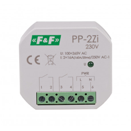 Electromagnetic relay PP-2Zi 230 V