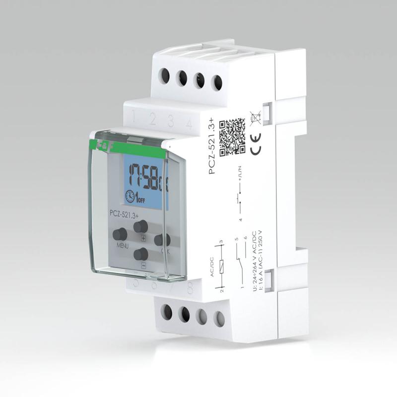 Jednokanalowy, programowany zegar sterujacy PCZ-521.3 PLUS