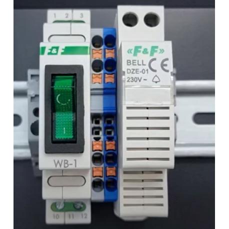 Akustyczny sygnalizator nieprawidłowości pracy obwodu elektrycznego lub zakończenia zadania w automatyce DZE-01