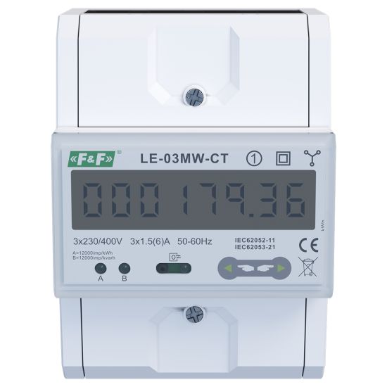 Trójfazowy licznik zużycia prądu LE-03MW CT