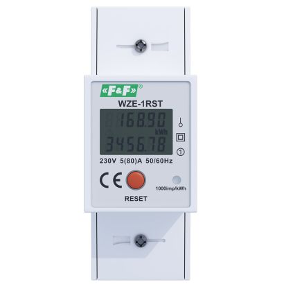Wskaźnik zużycia energii elektrycznej 1-fazowy WZE-1 RST z wyświetlaczem LCD