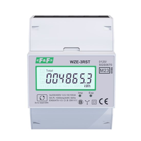 3-phase electricity consumption meter WZE-3RST
