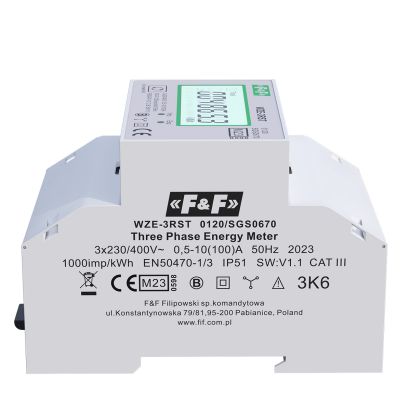 Licznik zużycia energii elektrycznej 3-fazowy WZE-3RST