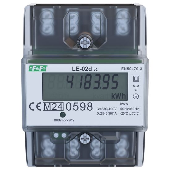 Trójfazowy licznik zużycia energii LE-02d certyfikat MID Trójfazowy licznik zużycia energii LE-02d certyfikat MID