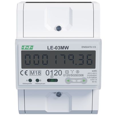 3-fazowy licznik zużycia energii LE-03MW z certyfikatem MID