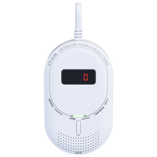 Detektor tlenku węgla i gazu CTLG-08