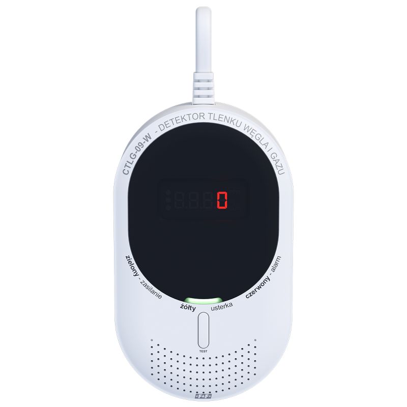 Detektor tlenku węgla i gazu CTLG-09-W