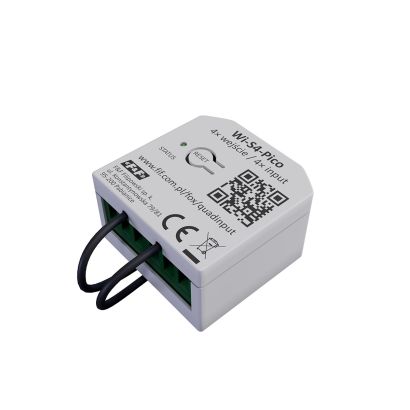 Miniaturowy 4-kanałowy nadajnik WiFi do montażu w puszce instalacyjnej