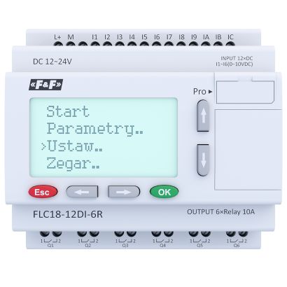 Uniwersalny, programowalny sterownik FLC18-12DI-6R; CPU