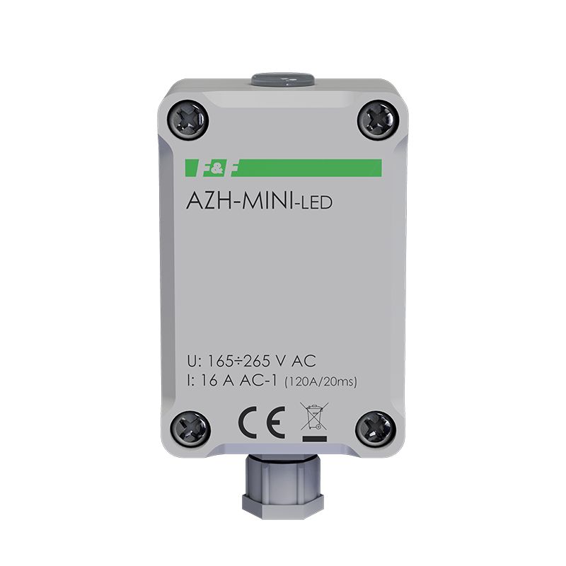 Miniaturowy automat zmierzchowy do LED  AZH-MINI-LED 230 V z wbudowanym czujnikiem światła
