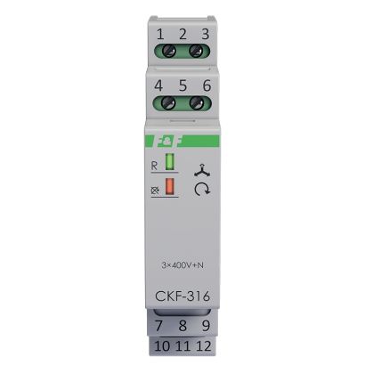 Czujnik kolejności i zaniku fazy dla bezpiecznej pracy silnika elektrycznego CKF-316 TrueRMS
