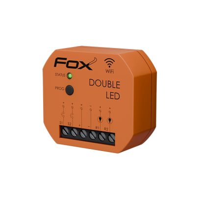 Dwukanałowy sterownik wifi oświetlenia LED 12/24 V o obciążalności do 4 A na kanał