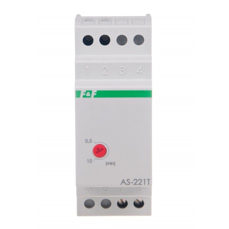 Automat schodowy AS-221T 230 V z funkcją sygnalizacji wyłączenia oświetlenia