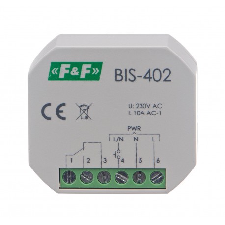 Dopuszkowy przekaźnik bistabilny BIS-402 230 V