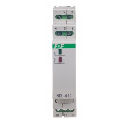 Przekaźnik bistabilny BIS-411 230V współpracuje z przyciskami podświetlanymi
