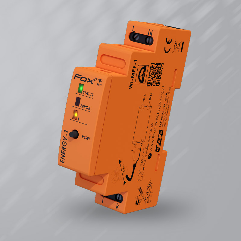 Monitor wifi do pomiaru paramramtrów sieci elektrycznej - jednofazowy.