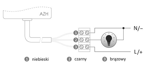 Automat zmierzchowy - schemat podłączenia