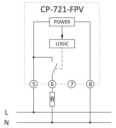 Schemat podłączenie CP-721-FPV