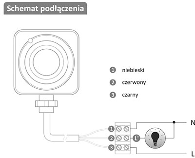 DR-30M schemat podłączenia