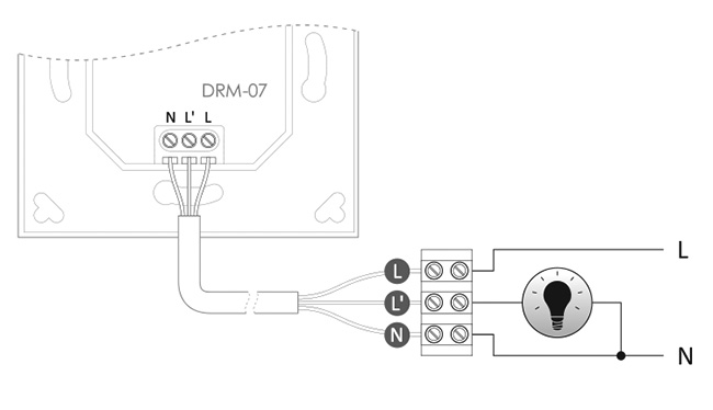 Czujnik ruchu DRM-07 schemat podłączenia