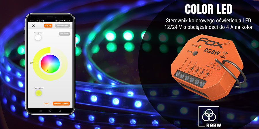 Sterownik LED RGBW Wi-Fi 12 V COLOR LED