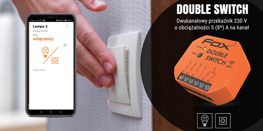 System sterowania przez Wi-Fi - moduł Double Switch