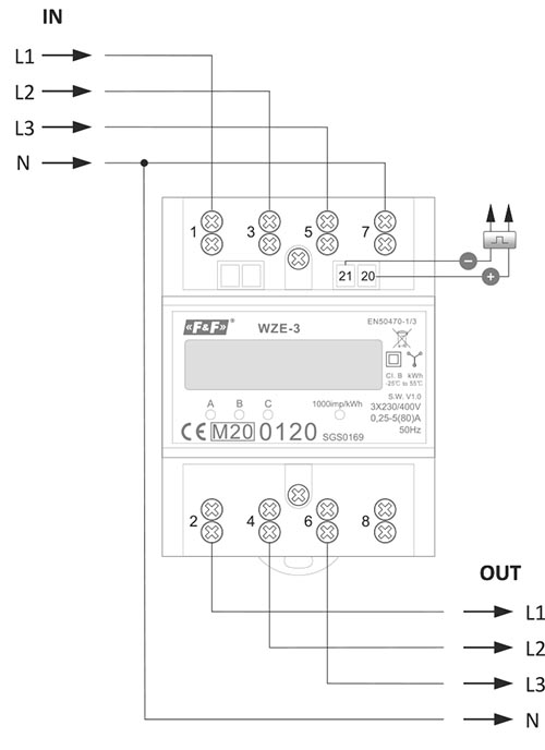 WZE-3 schemat podłączenia