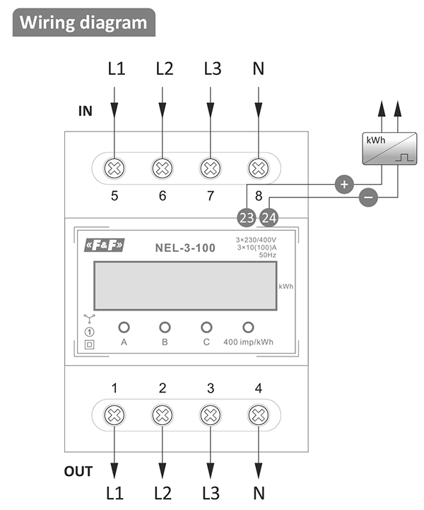 NEL-3-100 schemat podłączenia
