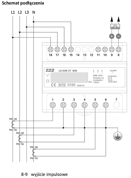 Licznik prądu schemat połączeń
