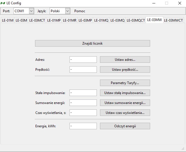 Program LE-config