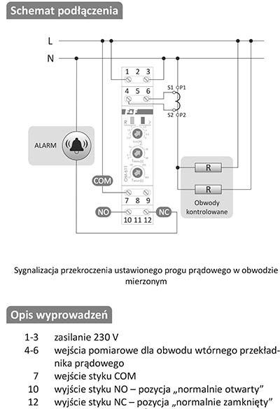 Schemat podłączenia OM-611