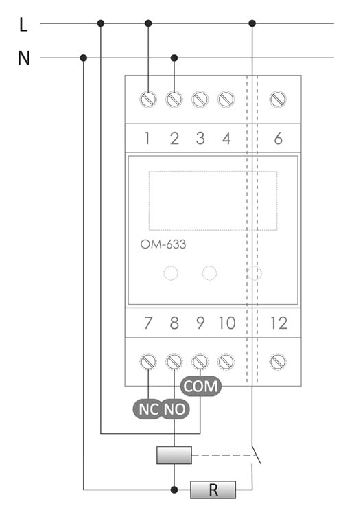 OM-633 schemat podłączenia