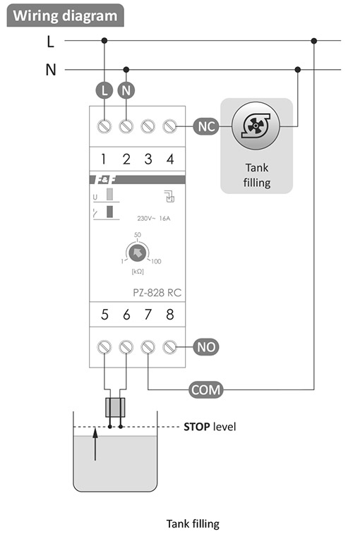 Fluid level control relay PZ-828 RC