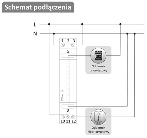 PR-613 schemat podłączenia