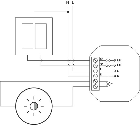 Proxi Light schemat podłączenia