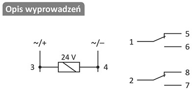 Przekaźnik czasowy 24 V - schemat podłączenia
