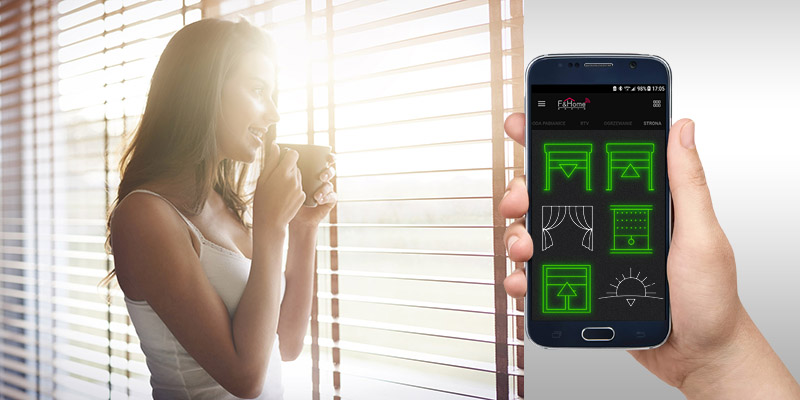Inteligentny dom - zdalne sterowanie roletami z pomocą telefonu i aplikacji mobilnej