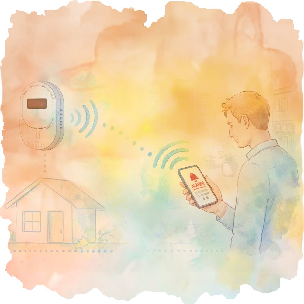 Detektor dymu, z komunikacją Wi-Fi CDM-07-W